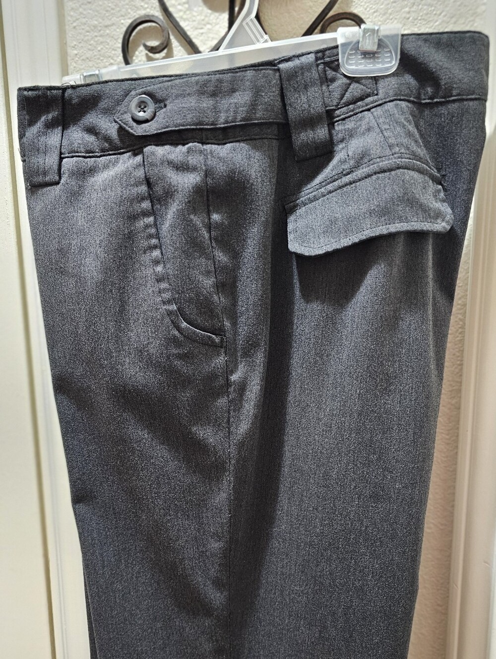 Covington Wonens Straight Wide Leg Dress Slacks In Charcoal Size 16 EUC - Picture 4 of 15